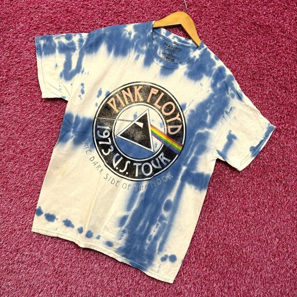Pink Floyd Dark Side of the Moon 1973 US Tour Rock Tie Dye L - Picture 3 of 5